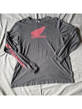 HONDA RACING Factory Effex Mens 2XL Long Sleeve T-Shirt Gray & Red